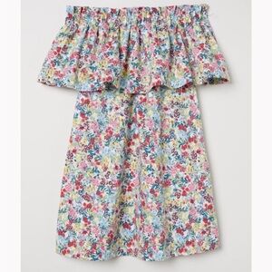 Floral Off Shoulder Summer Dress with Pockets